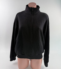 Victoria's Secret PINK Long Sleeve Full Zip Fleece Sweatshirt Black Size M NWT