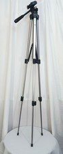 Ambico 54 Inch Silver/Black Aluminum Photo/Video Tripod No Quick Release Plate