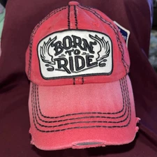 NEW KBETHOS Dad Grandpa Trucker Baseball Hat Cap Born To Ride Distressed