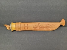 J Marttiini Finland Lapinleuku Pukko Knife with Leather Sheath - Lapp Knife