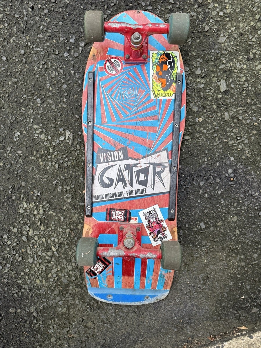 幻の逸品 80s Vision Gator マーク・ロゴウスキー プロ スケボー VTG 1980s Vision Gator Mark Rogowski PRO MODEL Skateboard *SIGNED
