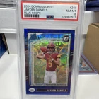 2024 Panini Donruss Optic Blue Scope Prizm Jayden Daniels #248 Commanders