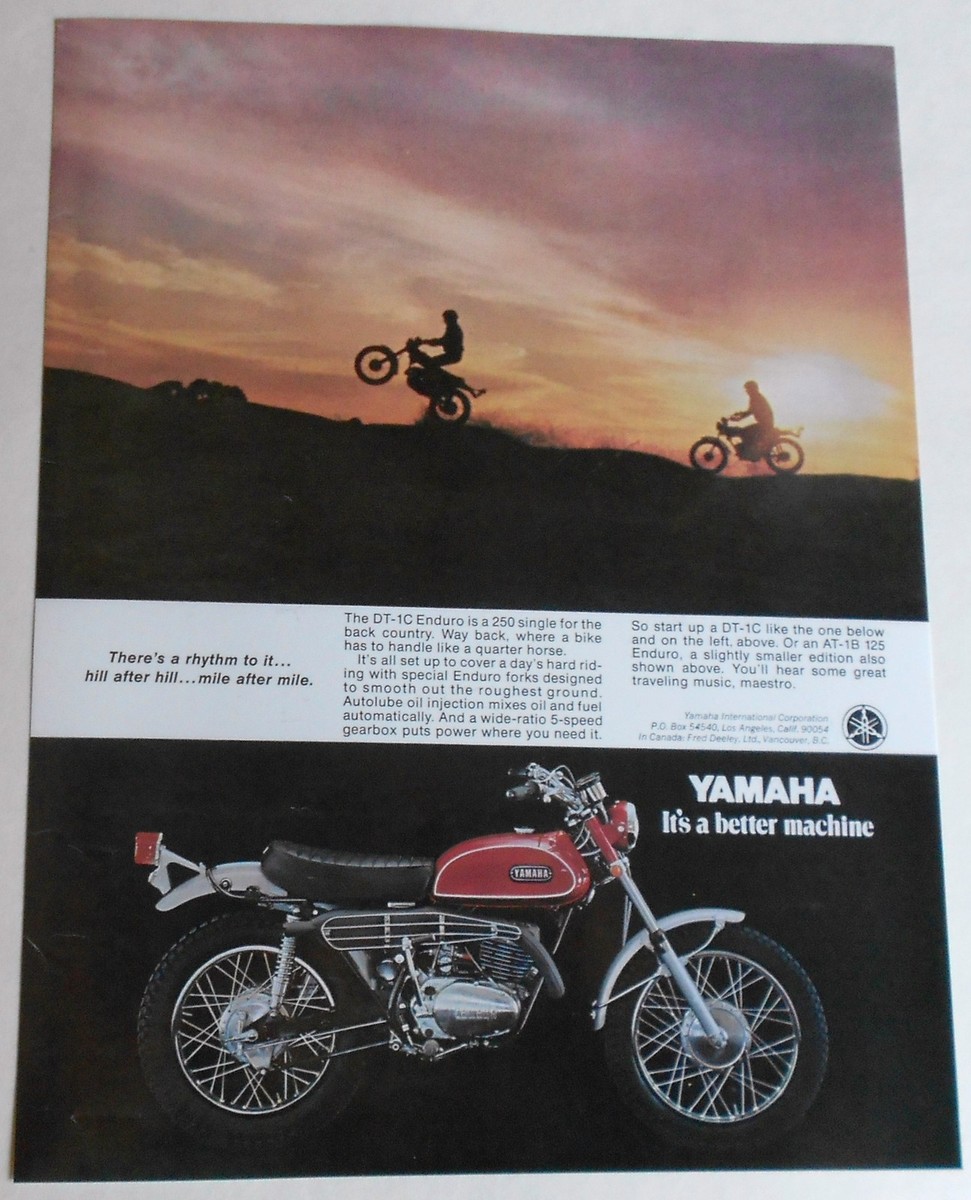 1970 YAMAHA DT1C 250 DT1 ENDURO SALES AD UK