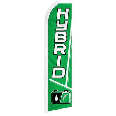 10 x ''HYBRID'' advertising super flag swooper banner business sign electric car