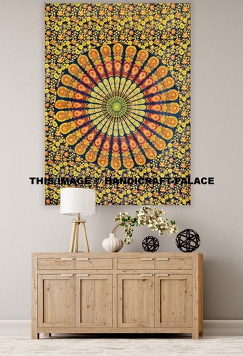 Hippie Mandala Spiaggia Copriletto Coperta Indiano Stuoia Yoga Rotondo Telo Da - Foto 4