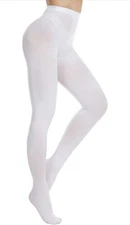 Frola 80 Denier Semi Opaque Tights Small - Medium in White Color - New Worn Pack