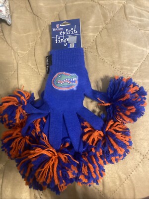 New Price Spirit Fingers Glves FL Gators Blue Orange OS Pom Cheer Sports NWT
