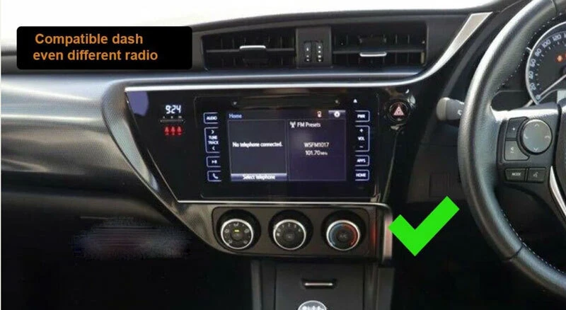 4-64GBWireless CarPlay Android13 head unit Upgrade Kit ForToyota Corolla 2015-18 - Image 2 of 4