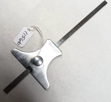 STARRETT No. 237 Machinists 6" Depth Gage, Reads in 1/64" & 1/32", USA