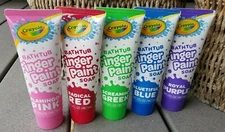 LOT of 5 Crayola Kid Bathtub Finger Paint Soap 3oz Pink Red Green Blue Purple
