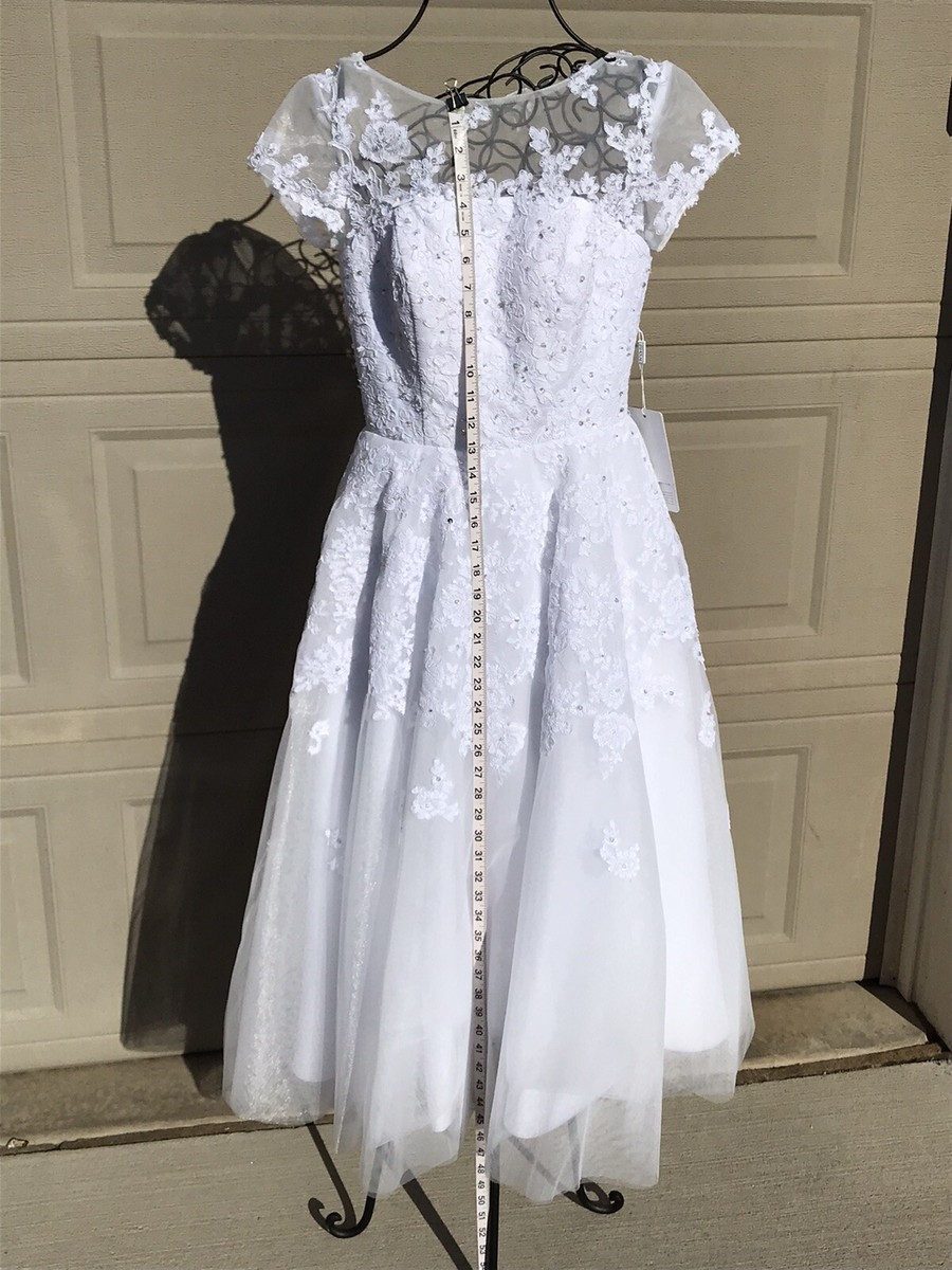 JJs House Wedding Dress Ball Gown White New w/Tags A-Line US Sz4