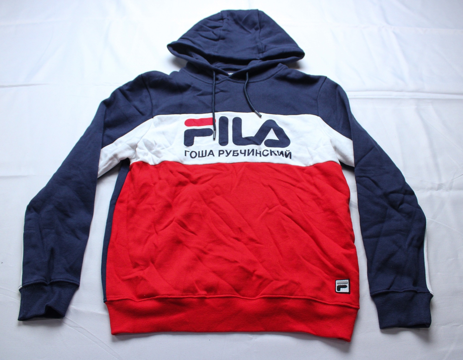 Felpa con cappuccio pullover Fila x Gosha DSM uomo Holiday Special JL3 multicolore small