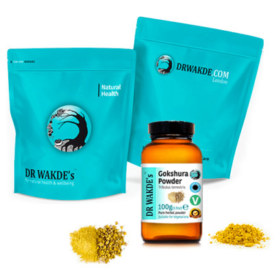 DR WAKDE'S Gokshura Pulver (Tribulus terrestris) | Rein, Raw & Getrocknetes P...