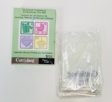 Cuttlebug 5 Piece Embossing Die Set Celebration Postage Stamps