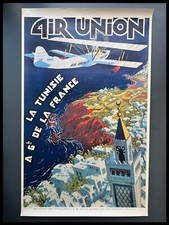 Air Travel Antique poster Original Air France 1989