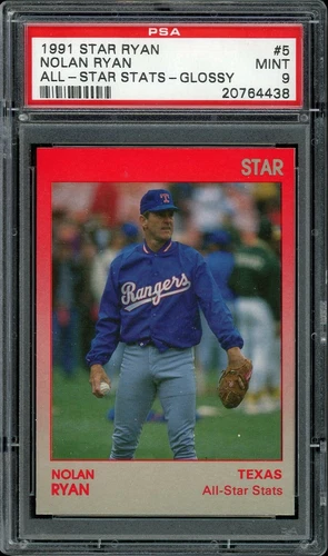 1991 Star Ryan Baseball #5 Nolan Ryan All-star Stats Glossy PSA 9