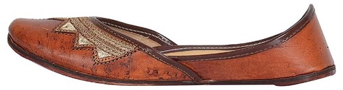 Indische handgefertigte Damen Leder Jutti Slipper Khussa Schuhe Punjabi Juti Flip Flop - Bild 5 von 7