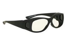 Radiation Safety Glasses - Fitovers In Large Plastic Black Safety Frame With