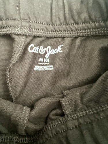 New~”Cat & Jack”~Girl's~Knit Shorts~Black~Pull On~Flexible~Drawstring~Sz M(8) - Picture 5 of 5