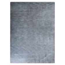 Eco-Friendly Hand Knotted Loom Wool Rug Solid Light Blue BBH Homes BBL00111L00X0