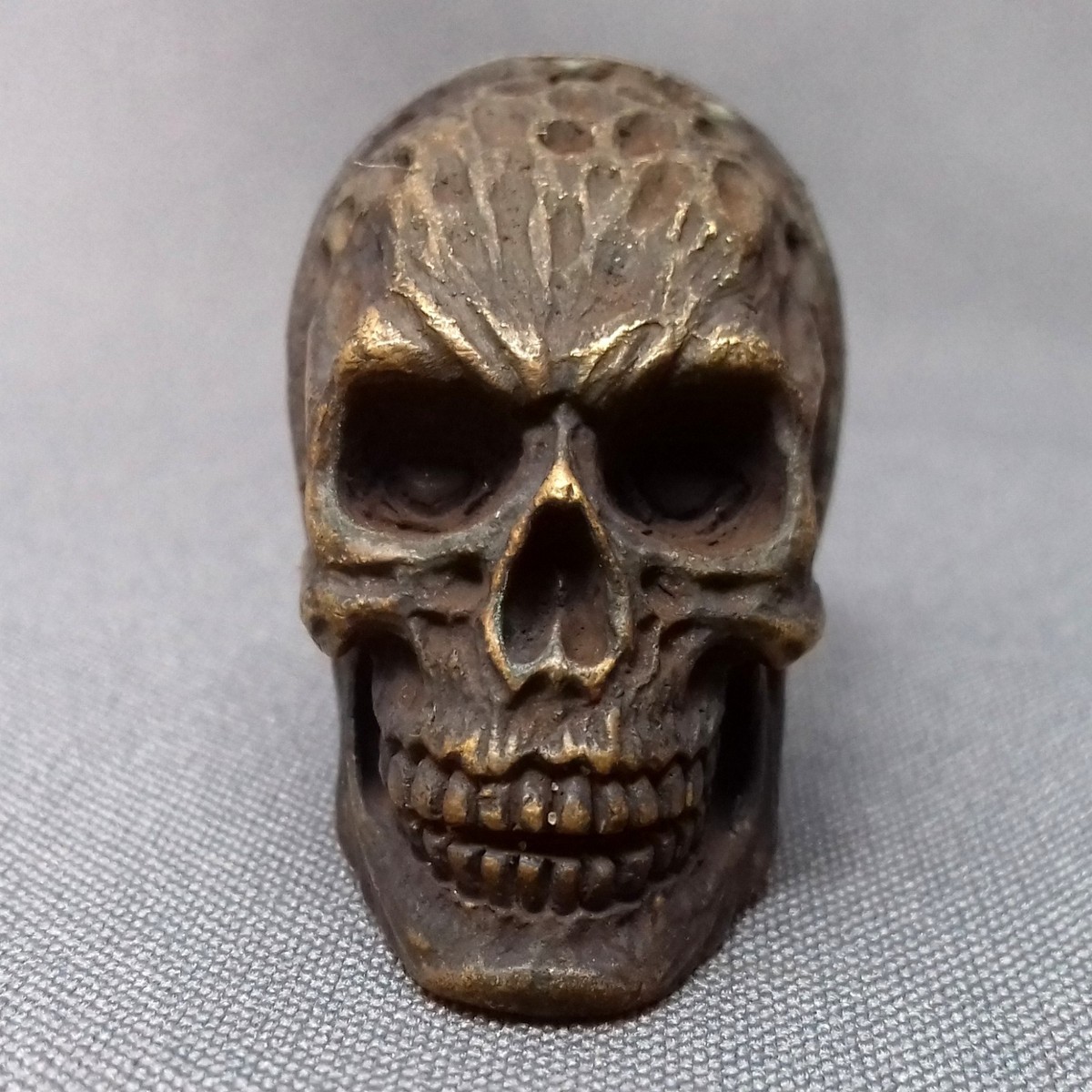 KNIFE POMMEL SKULL BRONZE CUSTOM MAKING HAND CASTING METAL | eBay