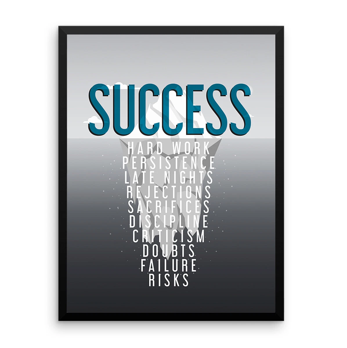 Motivational Quotes Poster Price of Success Print Art Inspirational Poster