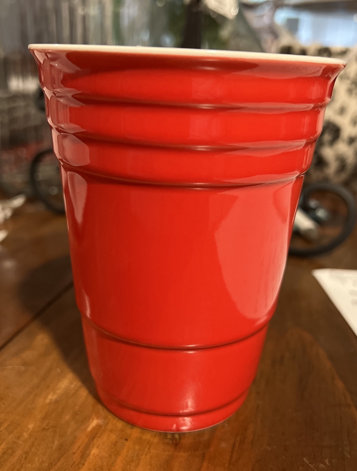 Red Ceramic Solo Cup 5 Inches Tall Coffee Drinks eBay