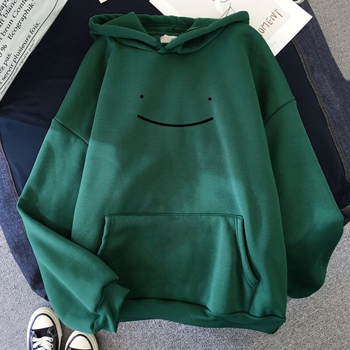 Women Hooded Sweatshirts Long Sleeve Hoodies Casual Fake Smile Print Ladies - Picture 32 of 34