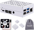 Geeekpi Case for Raspberry Pi 4, Aluminum Case with Cooling Fan and Heatsinks
