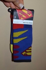 Men's Superman Logo Crew Socks Licensed DC Comics Sock Size 10-13 Shoe Size 6-12