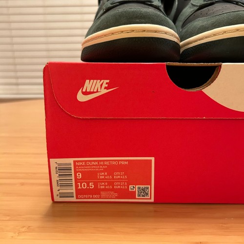 Nike Dunk High Retro PRM Faded Spruce Black DQ7679-002 Men's 9 - Picture 6 of 6