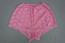 Vintage Pink Nylon Lace Pompadour Sissy Panties European tagged 44