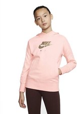 Nike 253794 Kids Girl AIR Pull Over GX Long Sleeve Hoodie Rose Size Large