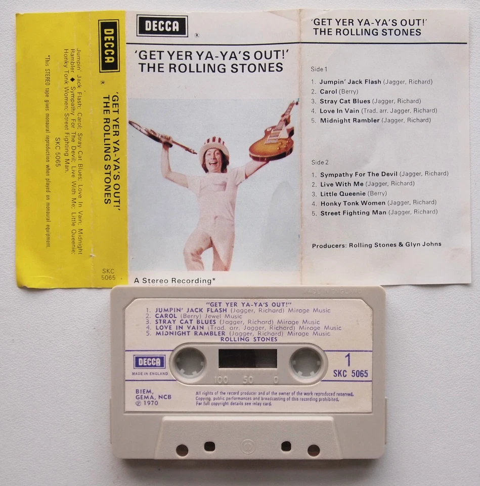 ROLLING STONES - GET YER YA-YA'S OUT! (DECCA SKC5065 ) 1970 UK CASSETTE *READ* - Image 2 of 4