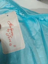 VINTAGE TERI SHINY NYLON 331XXX PANTIES GRANNY LIGHT BLUE SIZE 16 NWT