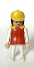 Vintage 1974 ~ PLAYMOBIL GEOBRA ~ Girl in a Red Dress with a Yellow Collar