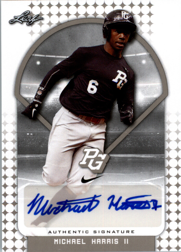 Michael Harris II 2018 Leaf Perfect Game Autograph NIKE All