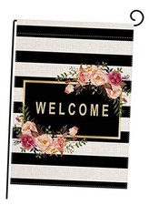 Personalized Floral Garden Flag,Welcome Flag,Welcome 12.5"W X 18"H