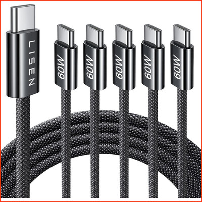 Typ-C-Ladekabel USB-C 60W Schnellladekabel 2m für iPad Samsung Google MacBook