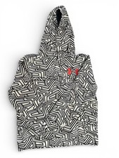 Under Armour Youth Large Hoodie Black White Geometric Pullover Athletic Boys UA