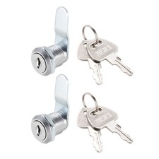 2pcs Cam Locks 20mm Cylinder Length Fit on Max 1/2-inch Panel Keyed Different