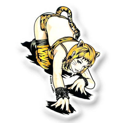 Crouching Tiger Girl   B-Side Label Sticker   Japan