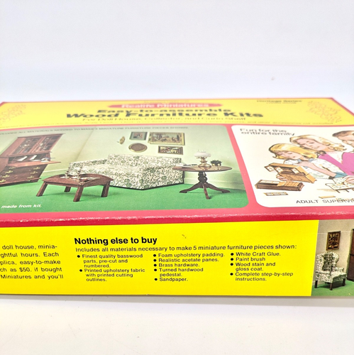 Realife Miniatures Wood Furniture Kit Lot Bedroom, Living Room, Nursery, Kitchen - Picture 6 of 13