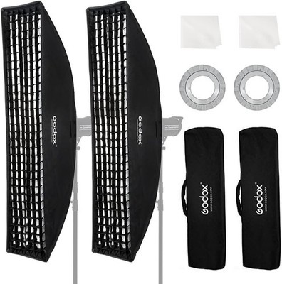 FW30x120cm/12 x47 Bowens Mount Strip Honeycomb Grid Softbox,Detachable Strip So
