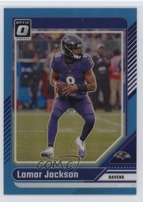 2024 Panini Donruss Optic Aqua Prizm 125/299 Lamar Jackson #13 0fo5