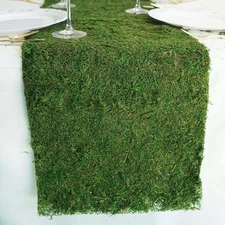 14" x 48" Green Natural Moss Table Top Cover Mat Runner Wedding Decorations Sale