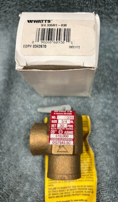 #ad #ad Watts Pressure Relief Valve 30 PSI 3 4quot; x 3 4quot; 335M1 030 EDP#0342670 $22.99
