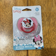 Disney Baby Minnie Mouse Pacifier Pink/Red/White BPA-Free 0-6M Silicone