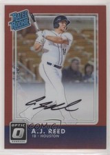 2016 Panini Donruss Optic Rated Rookies Signatures Red 20/50 AJ Reed Auto s5j