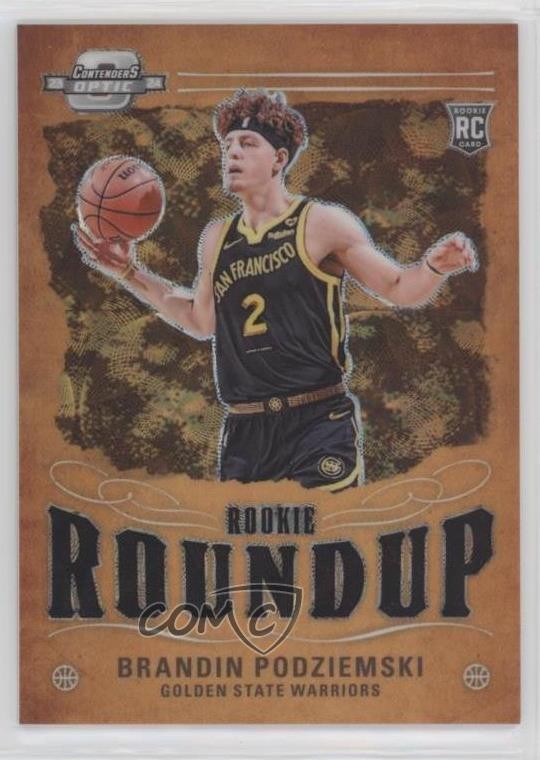 2023-24 Panini Contenders Optic Rookie Roundup Brandin Podziemski #14 RC 1l2l